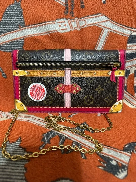 LOUIS VUITTON ❤️🌟UB0188 MONOGRAM TRUNKS COLLECTION POCHETTE WOC ⭐️ - Picture 2 of 11